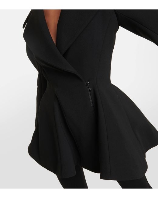 Alaïa Black Princess Wool-blend Coat