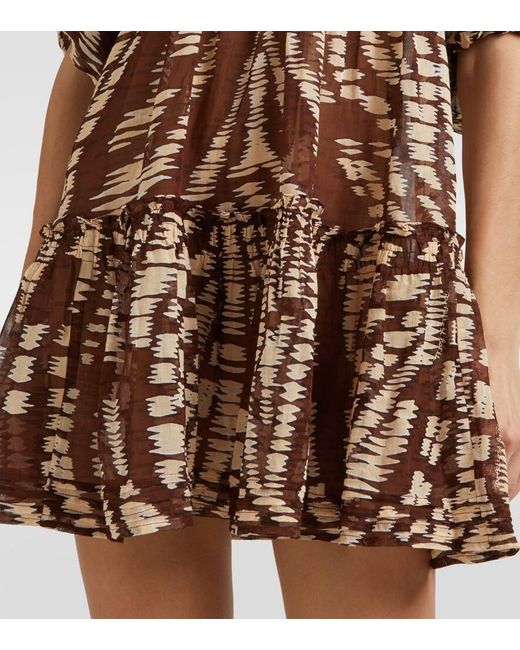 Poupette Brown Minikleid Aria Aus Baumwolle