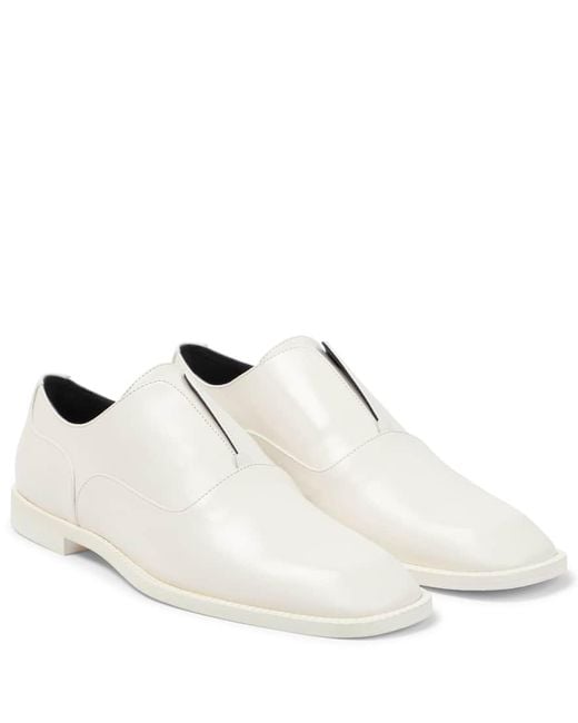 Victoria Beckham White Norah Leather Loafers