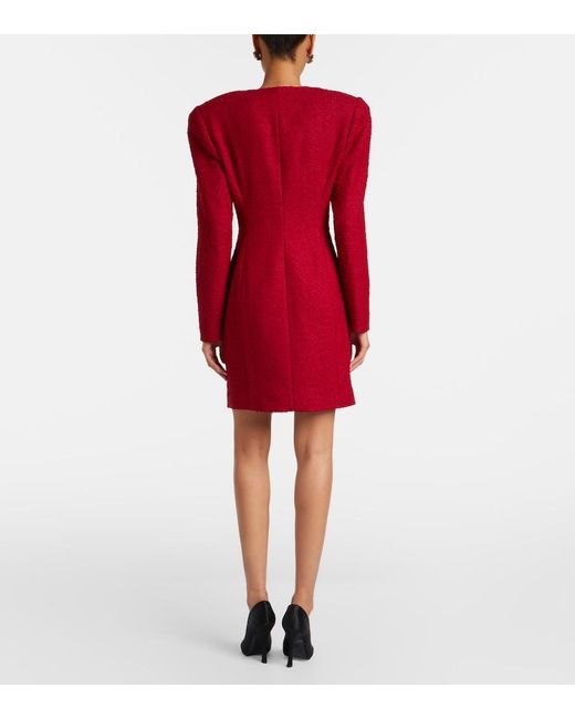 Magda Butrym Red Boucle Minidress