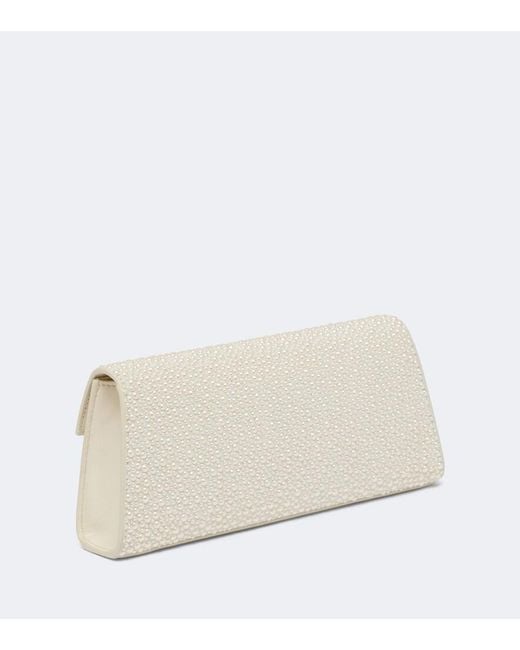 Elie Saab Natural The Midnight Embellished Suede Clutch