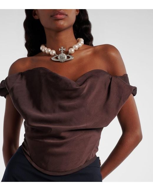 Vivienne Westwood Brown Sunday Draped Corset