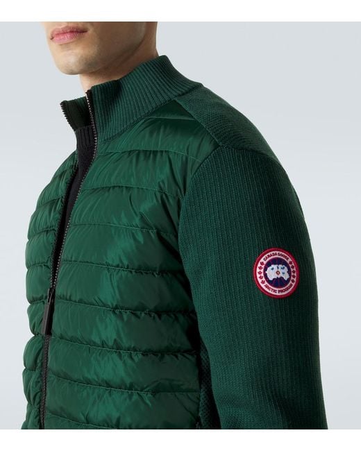 Canada Goose Green Hybridge Wool Down Jacket for men