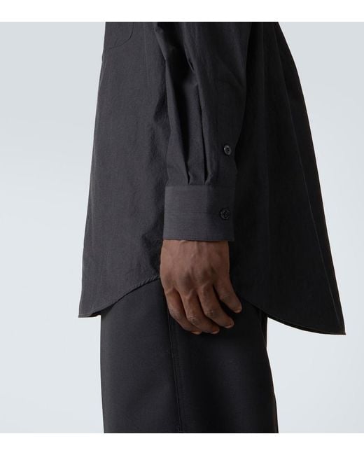 Lemaire Blue Cotton Crepe Shirt for men