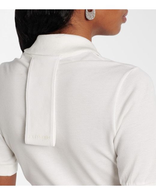 Courreges White Polokleid Aus Baumwoll-Pique