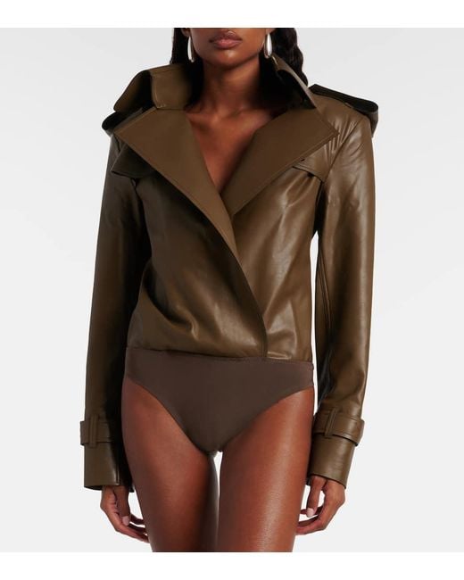 Body Cruzado Norma Kamali de color Brown