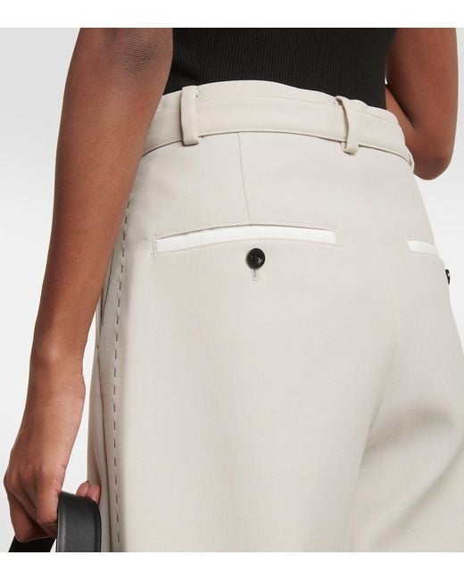 Sacai Natural Wide-Leg Pants