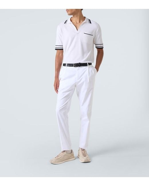 Dolce & Gabbana White Cotton Straight Pants for men
