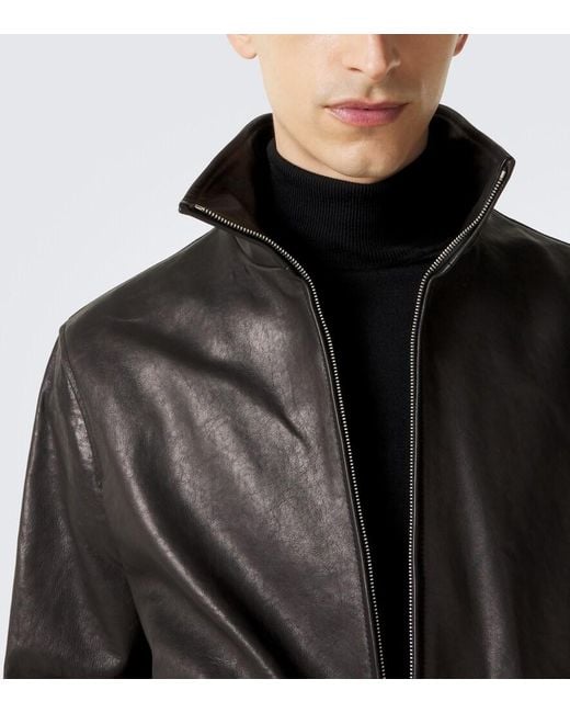 Valentino Black Leather Jacket for men