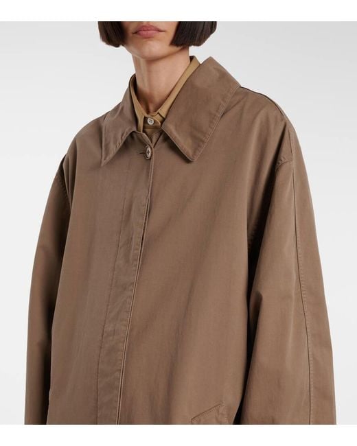 The Row Rocco Cotton And Cashmere Gabardine Coat in Brown | Lyst