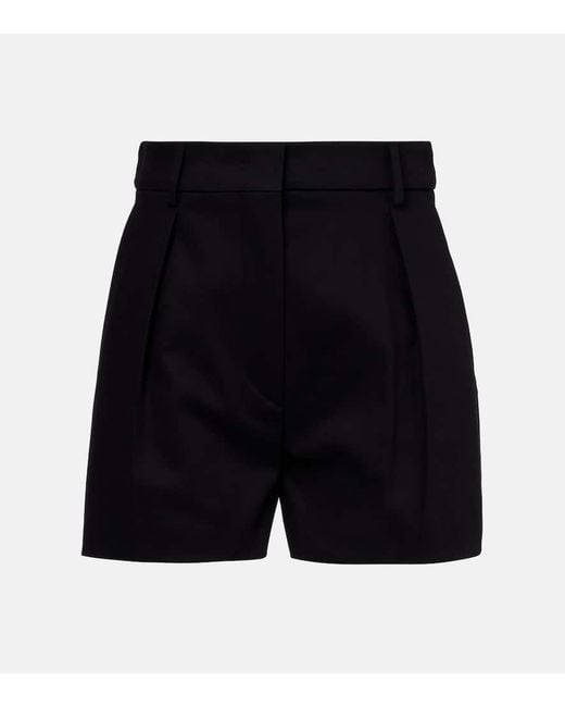 Sportmax Unico Cotton-Blend Gabardine Shorts in Black | Lyst