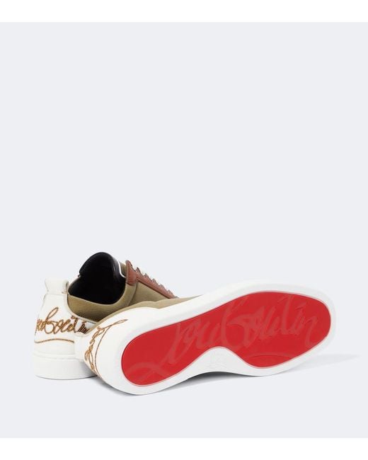 Christian Louboutin Multicolor Fun Louis Junior Leather And Canvas Sneakers for men