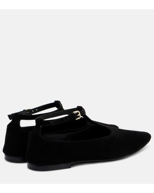 A.Emery Black Ward Suede Mary Jane Flats