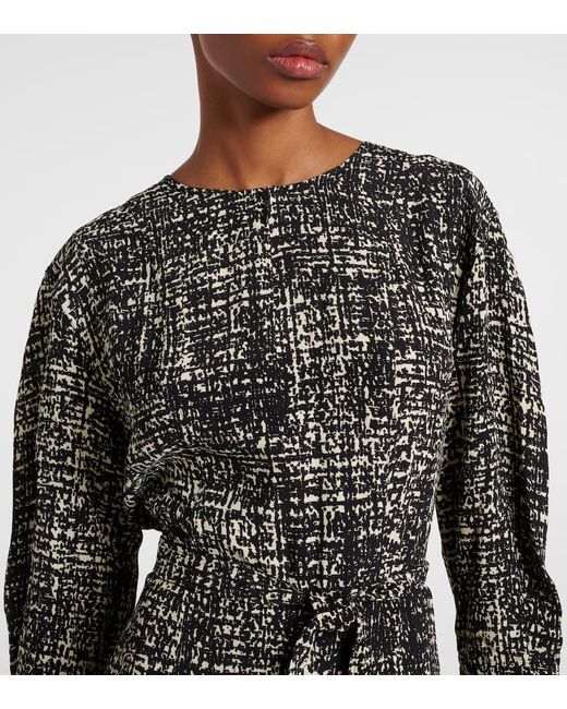 Vestido Midi Harlow De Crepe Estampado Proenza Schouler de color Gray