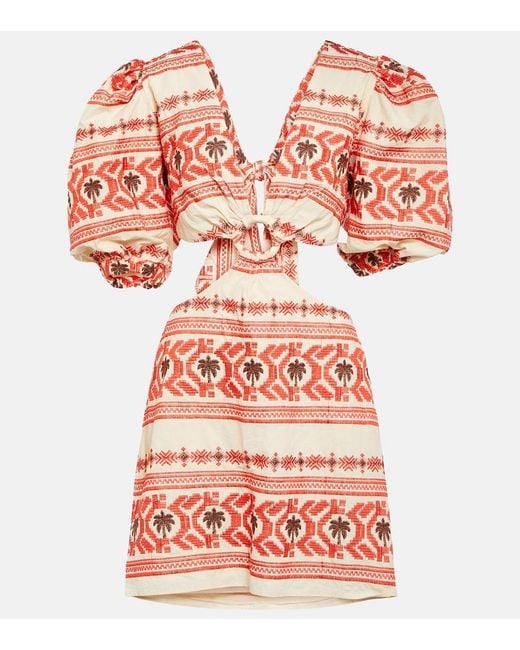 Johanna Ortiz Multicolor Valle Sagrado Embroidered Minidress
