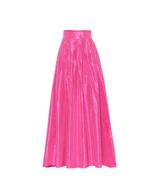 Carolina Herrera Pink High Rise Silk Taffeta Ball Gown Skirt