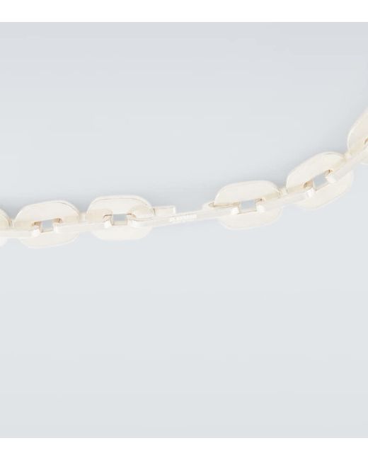Jil Sander White Chain Necklace for men
