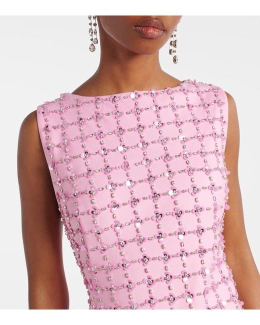 Jonathan Simkhai Pink Embellished Maxi Dress