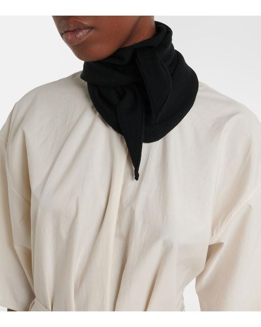Lemaire Black Wool Scarf