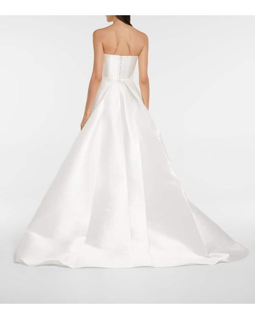 Alex Perry White Bridal Abigail Strapless Gown
