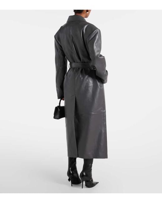 Trench Tina in similpelle di Frankie Shop in Black