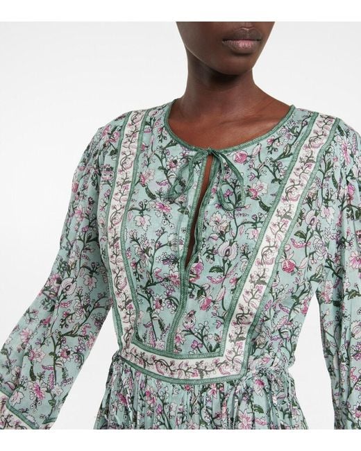 Isabel Marant Blue Floral Cotton Minidress