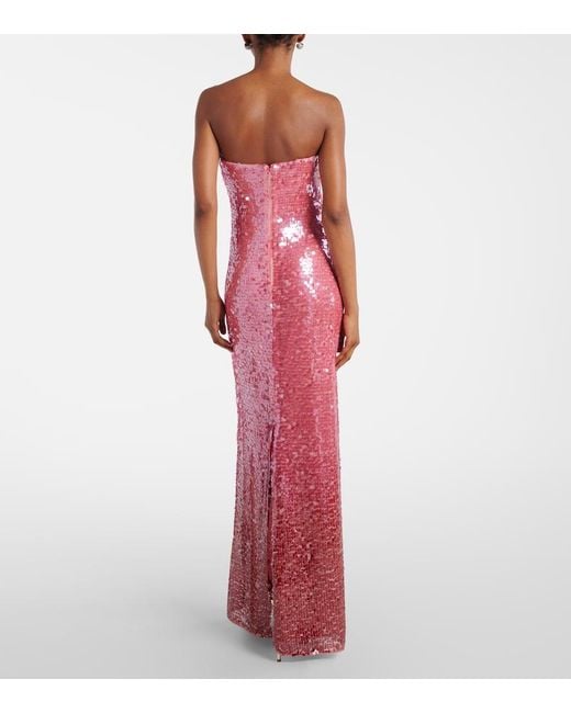 Jonathan Simkhai Pink Robe Leilani Mit Pailletten