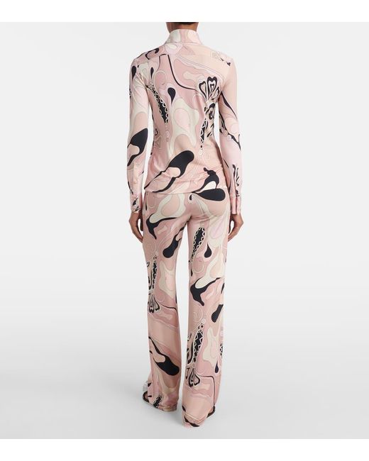 Emilio Pucci Pink Hemd Orchidee Aus Jersey