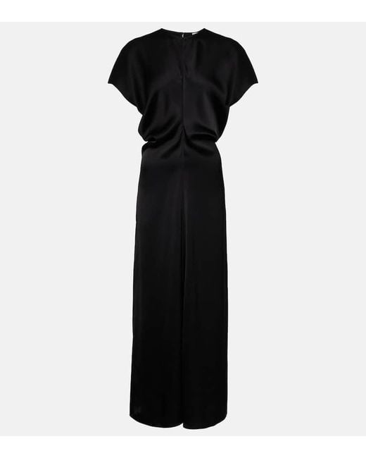 Totême  Black Silk Maxi Dress