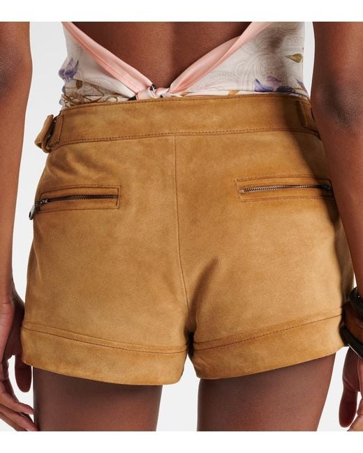 Etro Natural Suede Shorts