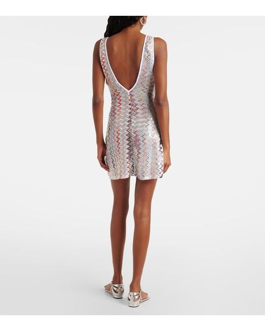 Copricostume A Zig-Zag Con Paillettes di Missoni in Multicolor