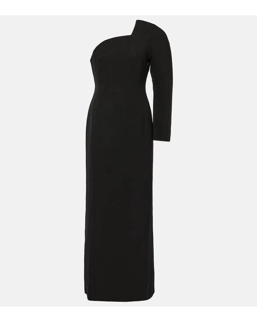Vestido de fiesta asimetrico La Robe Pablo de crepe Jacquemus de color Black