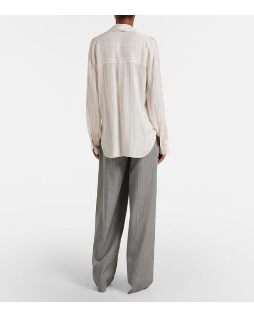 Vince White Striped Shirt
