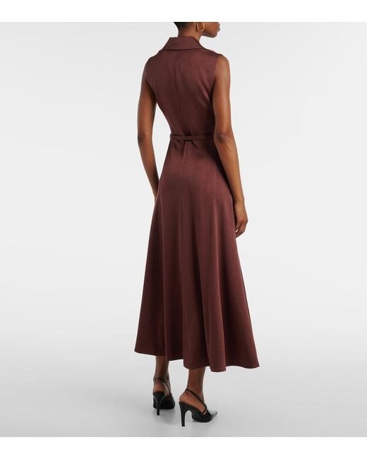 Roland Mouret Red Crepe Midi Dress