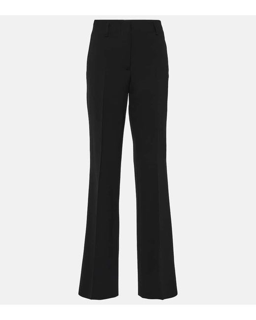 Pantaloni regular in misto lana di Dries Van Noten in Black