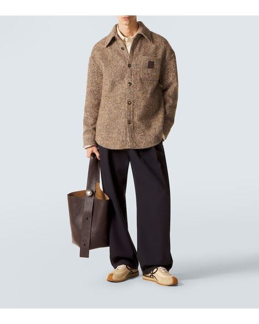 Loewe Natural Ballet Runner 2.0 Suede-Trimmed Sneakers for men