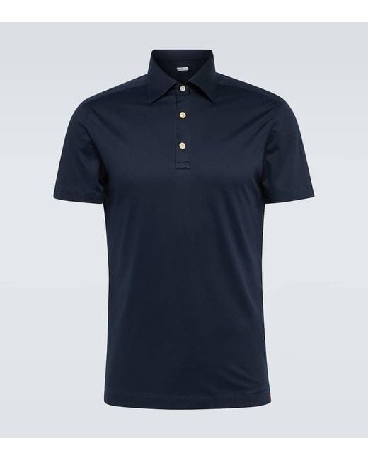 Kiton Polohemd Aus Baumwolle in Blue für Herren
