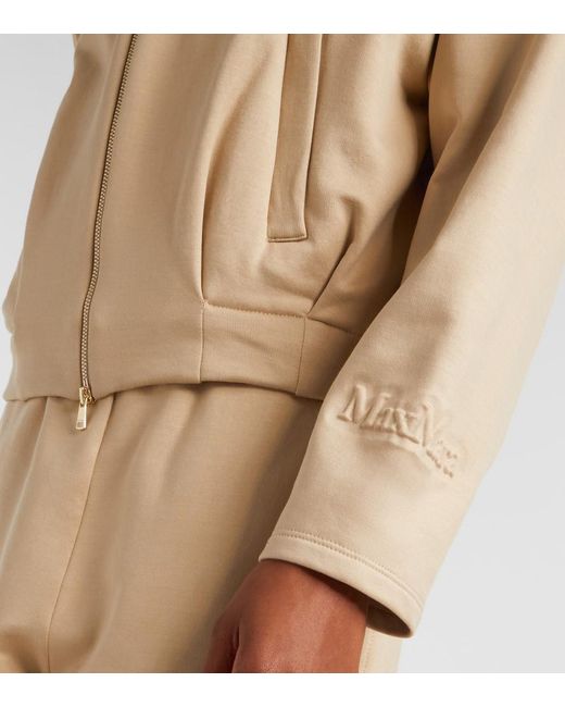 Max Mara Natural Blouson Argenta Aus Einem Seidengemisch
