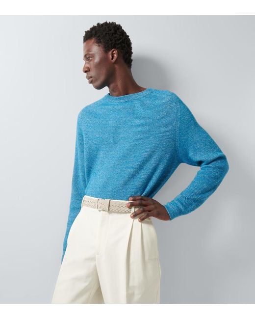 Loro Piana Multicolor Woven Suede Belt for men