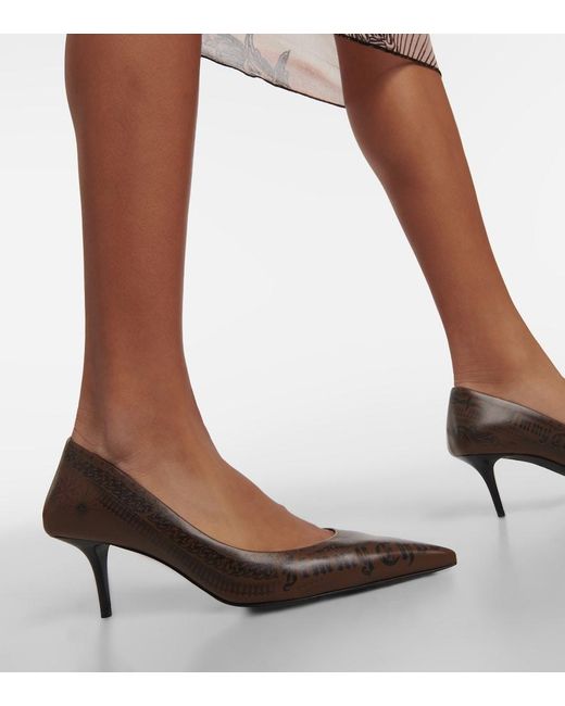 Jimmy Choo Brown X Jean Paul Gaultier Tattoo Leather Pumps