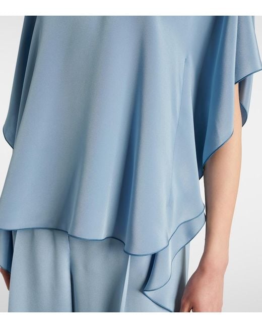 Max Mara Blue Light Flowy Blouse