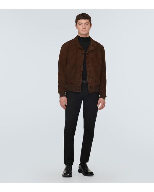 Dolce & Gabbana Brown Suede Jacket for men