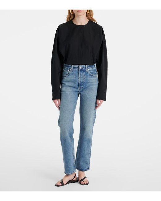 Citizens of Humanity Blue Blaine High-Rise Straight Jeans