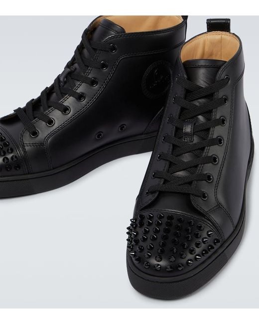 Zapatillas Louis Junior Spikes Altas Christian Louboutin de hombre de color Black