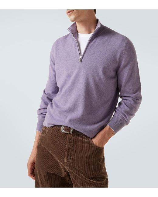 Brunello Cucinelli Pullover Aus Kaschmir in Purple für Herren