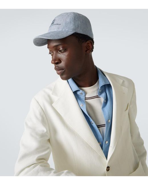 Cappello Da Baseball di Brunello Cucinelli in Blue da Uomo