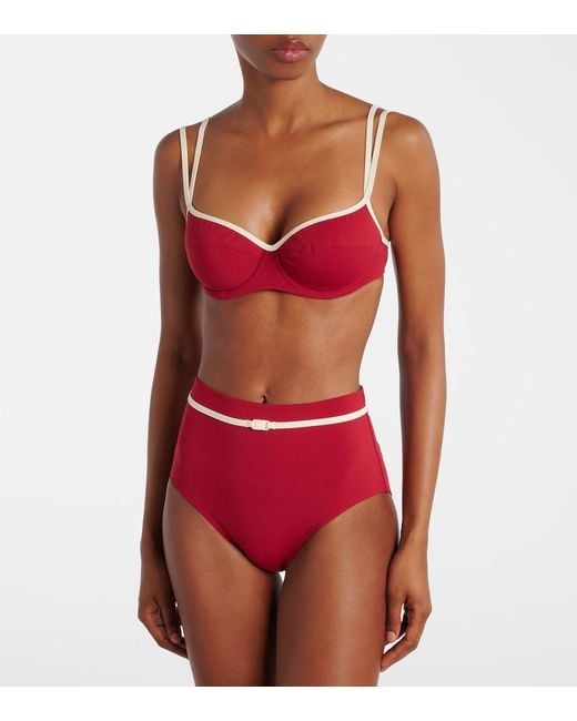 Eres Red Cheryl High-Rise Bikini Bottoms