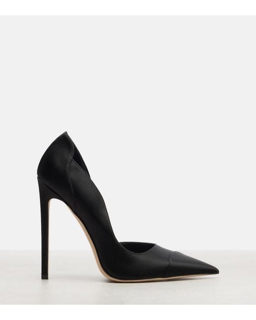 Jimmy Choo Black Brigitte 120 Satin Pumps