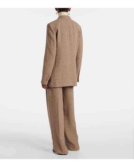 Loro Piana Brown Linen Blazer