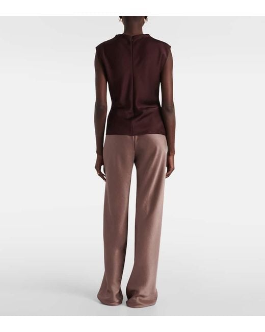 Vince Purple Top Aus Satin